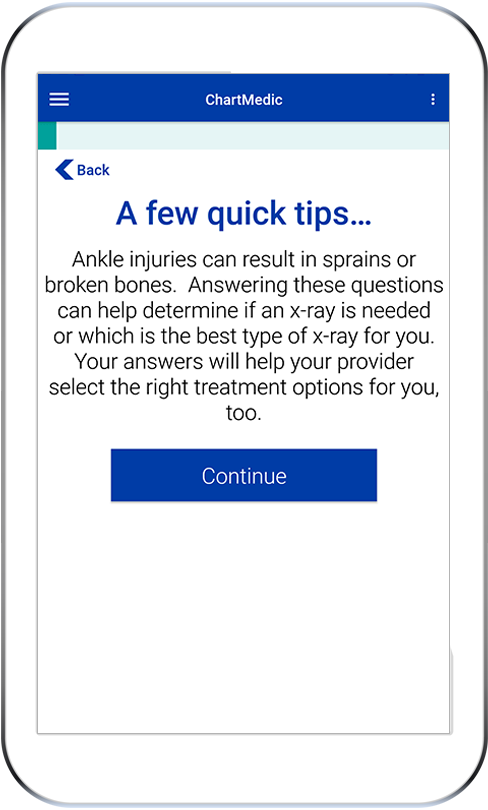 Questionnaire instructions offer the patient important information.