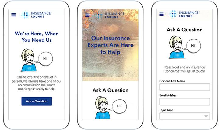 The UnitedHealthcare page converts seamlessly to mobile screens.
